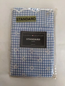 TOMMY HILFIGER Dune Road STANDARD Ruffled SHAM New In Package Blue Gingham NEW - Picture 1 of 2