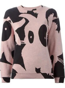 % 100 Authentic WomeN BUNNY print PINK  Sweatshirt   - Picture 1 of 9