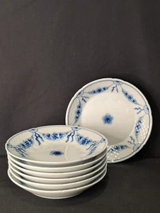 Vintage Bing & Grondahl Blue Empire Bread & Butter Plates – Denmark, Set of 7 - Picture 1 of 5