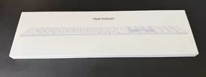 Apple Magic Keyboard with Numeric Keypad White Keys British UK (NEW) - Picture 1 of 2