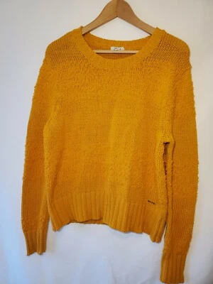 NUEVO CON ETIQUETAS KENSIE Girasol Mostaza Texturizado Rayas Tejido Suéter Para Mujer’s Talla Grande   Foto 1 de 4