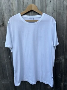 NN07 No Nationality T Shirt Tee White Size XXL Pima Brand New Tab Logo Crew Neck - Picture 1 of 8