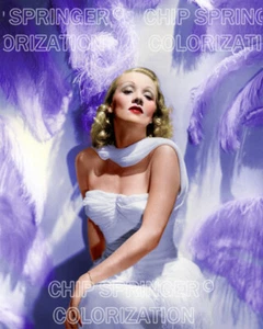 MARLENE DIETRICH Feather Background | BEAUTIFUL COLOR PHOTO BY CHIP SPRINGER - Picture 1 of 1