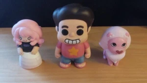 Lot Of 3 Funko Pop!: #85 Steven Universe, Mini Pink Lion & Mini Rose Quartz - Foto 1 di 16