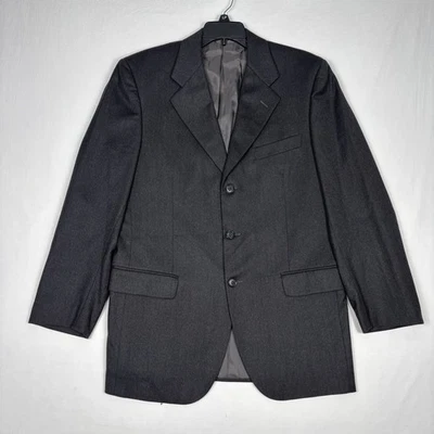 David Cenci Blazer Men's EUR 48 Black Cashmere Wool Preppy Sport Jacket Formal - Image 1 of 4