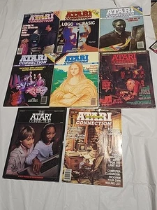 Vintage 8 magazines ATARI computers 1980s Atari CONNECTION Lucas Film Van Goh - Picture 1 of 24