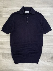 Camisa Polo John Smedley Pura Nueva Lana Manga Tejida Talla M - Imagen 1 de 8