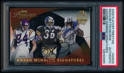 2000 Playoff Prestige Award Winning Signatures Triple Auto Autograph PSA Auth - Image 1 of 2
