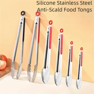 Lengthened Barbecue Tongs Non-Slip Food Tongs New Bread Tongs Kitchen Gadgets - Picture 1 of 21