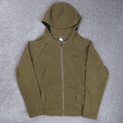 Vintage Oakley Full Zip Medium Brown Long Sleeve Hooded Fleece Jacket - Image 1 of 4