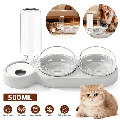 15° Haustier Dual Futternapf Fressnapf Katzennapf schräge mit Erhöhter Ständer - Bild 1 von 4