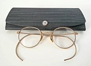 Vintage American Optical runde Brillenfassung mit Objektiv Ful-Vue 1/10 12K GF & Etui - Bild 1 von 19