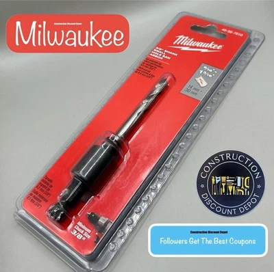 Nuevo en paquete Milwaukee 9/16" - 1-3/16" eje de sierra de agujero pequeño 49-56-7010 vástago de 3/8" Foto 1 de 3