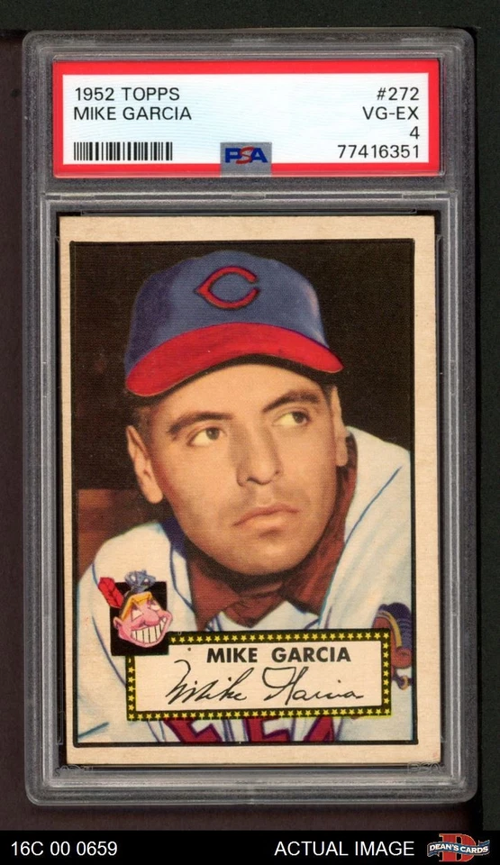 1952 Topps #272 Mike Garcia Indians PSA 4 - VG/EX - Image 1 of 1