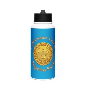 Capharnaum County Magicians Society Stainless steel water bottle John Bellairs - Picture 1 of 4
