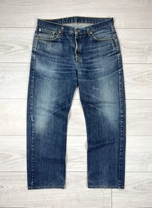 Levi's 751 lavado azul pesado denim tiro bajo para hombre talla 36x32 - Imagen 1 de 19