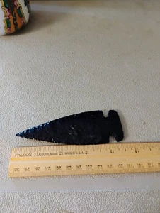 Blue Obsidian Arrowhead - Picture 1 of 11