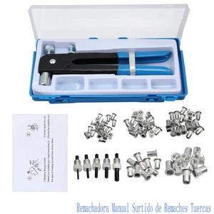Remachadora Manual Surtido de Remaches Tuercas Inserto Roscado Aluminio M3 - M8 - Imagen 1 de 12