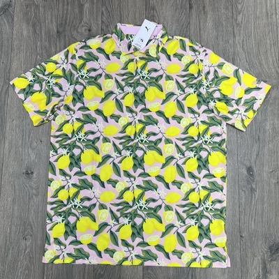 Puma x Arnold Palmer Golf Polo Shirt Size Large Mens Lemon Branch Pale PInk $90 - Image 1 of 4
