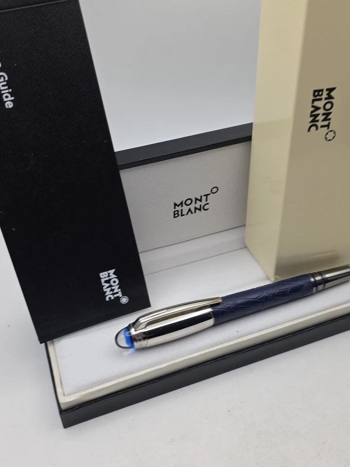 Montblanc StarWalker SpaceBlue Doué Rollerball Pen new in box and user guide - Image 1 of 3