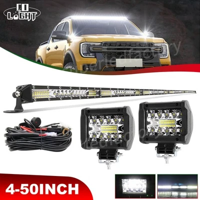 Barra de luz LED Fit 93-11 Ford Ranger 50" techo superior 52" +4" luz de trabajo led + cable Foto 1 de 4