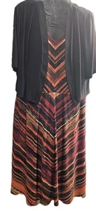 DRESSBARN Woman's 2 Pc Dress Set, Size 18, A-Line~ Style# 5809W - Picture 1 of 20