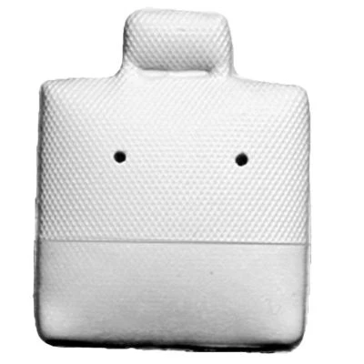 1000 White Earring Puff Pads Cards 1"H x 1"W  Wholesale Lot - Image 1 of 3