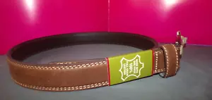Herren braun 100 % Vollnarbenleder Gürtel Größe 38 1,5 "breit BRANDNEU - Bild 1 von 5