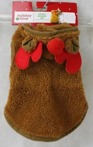 Abrigo con capucha Sherpa Reno Mascota Perro Navidad Vacaciones Talla XXSpequeño 6-8 pulgadas - Imagen 1 de 4