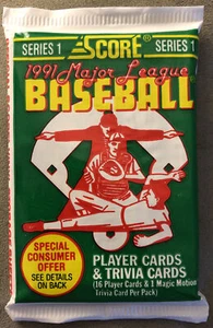 1991 Score Baseball Pack Ellis Burks Red Sox (Top) Mike Heath Tigers (Back) - Picture 1 of 2