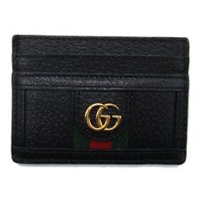 GUCCI Card Case folder 523159 leather Black Used unisex