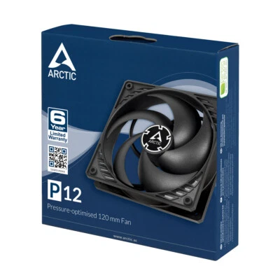 ARCTIC P12 120 mm Case Fan 12cm 1800 Fan Speed, Pressure optimised, quiet motor  - Image 1 of 4