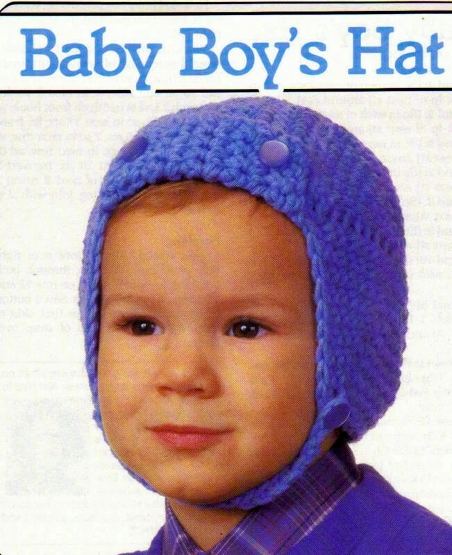 COZY Baby Boy's Winter Hat/Crochet Pattern INSTRUCTIONS ONLY - Image 1 of 1