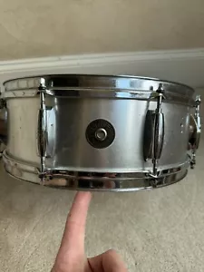 Vintage 70s Gretsch Round Badge 14” x 5” Snare Drum - Missing Parts - Picture 1 of 17