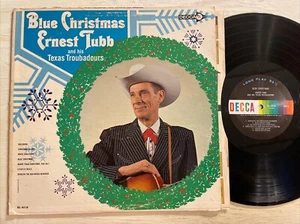 RARE Ernest Tubb Blue Christmas LP Decca Mono Holiday + Inner VG- - Picture 1 of 5