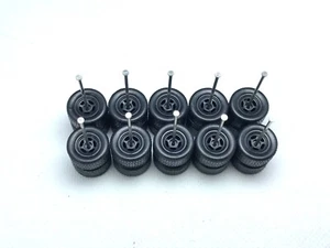 RL17 Lot 5 Set - Hotwheels 1/64 # Black RR 10mm, Rubber Real riders - Picture 1 of 5