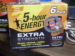 5-Hour Energy 6 Pack Peach Mango  Flavor   1.93 oz.    Ex. 04-22