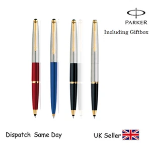 GENIUNE PARKER GALAXY ROLLENSTIFT EDELSTAHL SILBER, ROT, BLAU, SCHWARZ - Bild 1 von 1