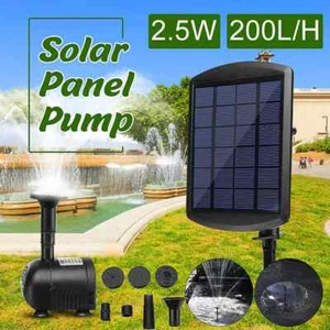 200L/h Solar Pumpe Teichpumpe Springbrunnen Fontäne Garten Wasserspiel Brunnen - Bild 1 von 12