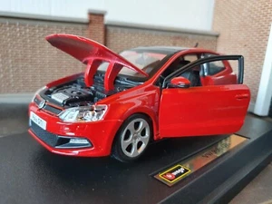 VW Polo GTI Mk5 Red Mark 5 V Volkswagen 21059 Burago Detailed 1:24 Scale Model - Picture 1 of 7