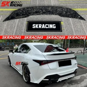 Forged Carbon Fiber Rear Trunk Spoiler Wing Fits 2021-24 Lexus IS300 IS350 IS500 - Picture 1 of 15