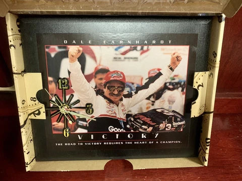 Dale Earnhardt VICTORY wood Wall Clock Quartz Time For You Creations NIB Cover