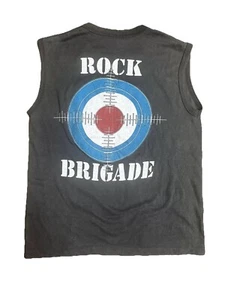 vtg 80s Def Leppard Rock Brigade sleeveless T-Shirt Raglan double rock tour - Picture 1 of 7