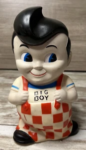 Big Boy Restaurant Plastic Vinyl Figure Bank 8” Vintage 1980's - No Stopper - Imagen 1 de 8