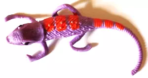 Vintage Little Plastic Purple with Orange on Top GECKO? Toy - Picture 1 of 6