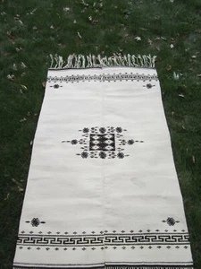 RARE BEAUTIFUL ORIGINAL VINTAGE WEST AFRICAN FULANI WOOL BLANKET 68” x 43” - Picture 1 of 19