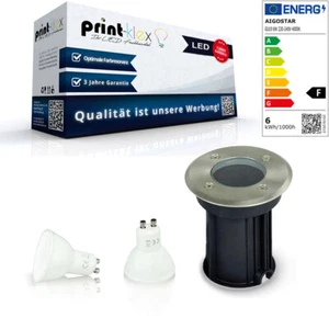 LED Bodenleuchte Bodenstrahler Gartenleuchten Terrassen Spot 6W 4000K GU10 Rund - Bild 1 von 13