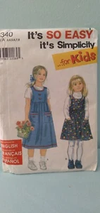 Child's Jumpers, Simplicity Pattern,size A 3,4,5,6,7,8. Used But In Condition - Picture 1 of 2