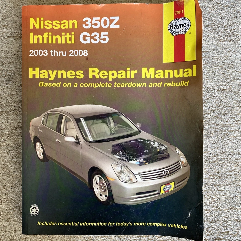 Manual de taller Nissan 350Z e Infiniti G35 2003-2008 servicio reparación Haynes Chilton Foto 1 de 1