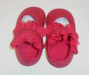 Baby Deer Red Mary Jane Dress Booties Crib Shoes Girls Infant Size 3 Christmas - Picture 1 of 4